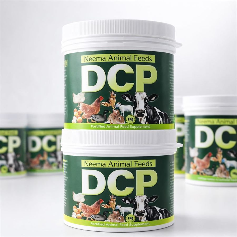 DCP fortified animal feed supplement container